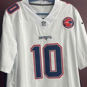 New England Patriots Drake Maye White Jersey